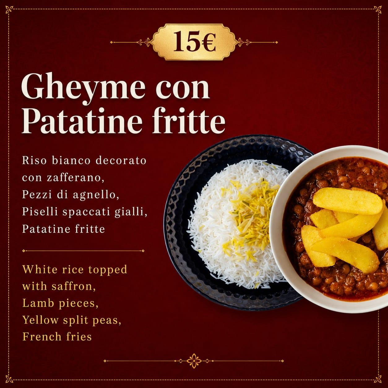 Gheyme con Patatine fritte